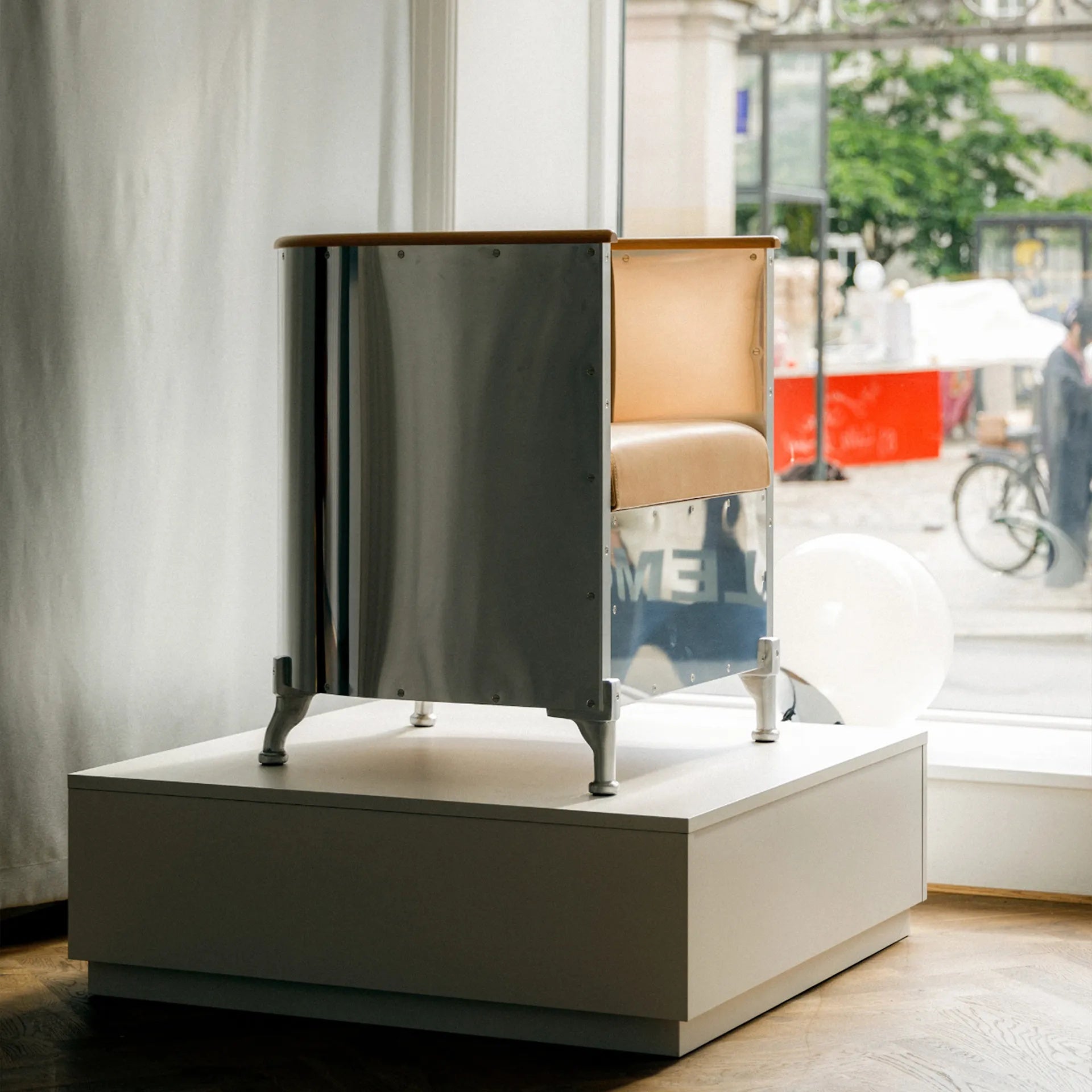 Aluminium Armchair Matt Brushed Aluminium