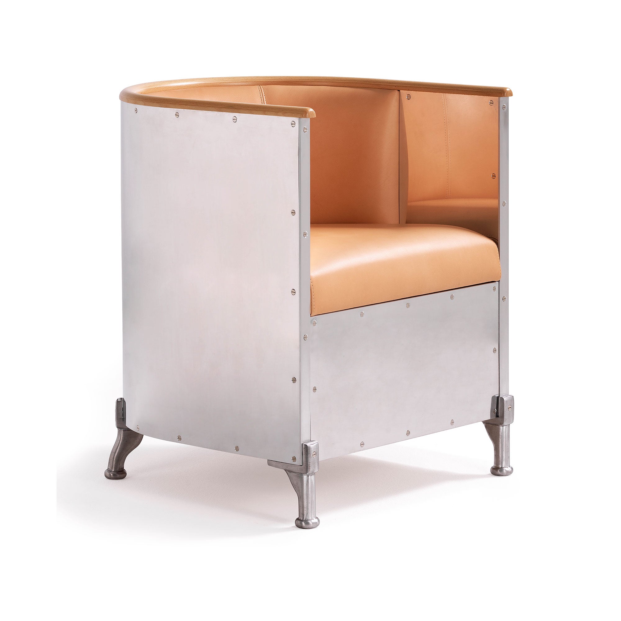 Aluminium Armchair Matt Brushed Aluminium