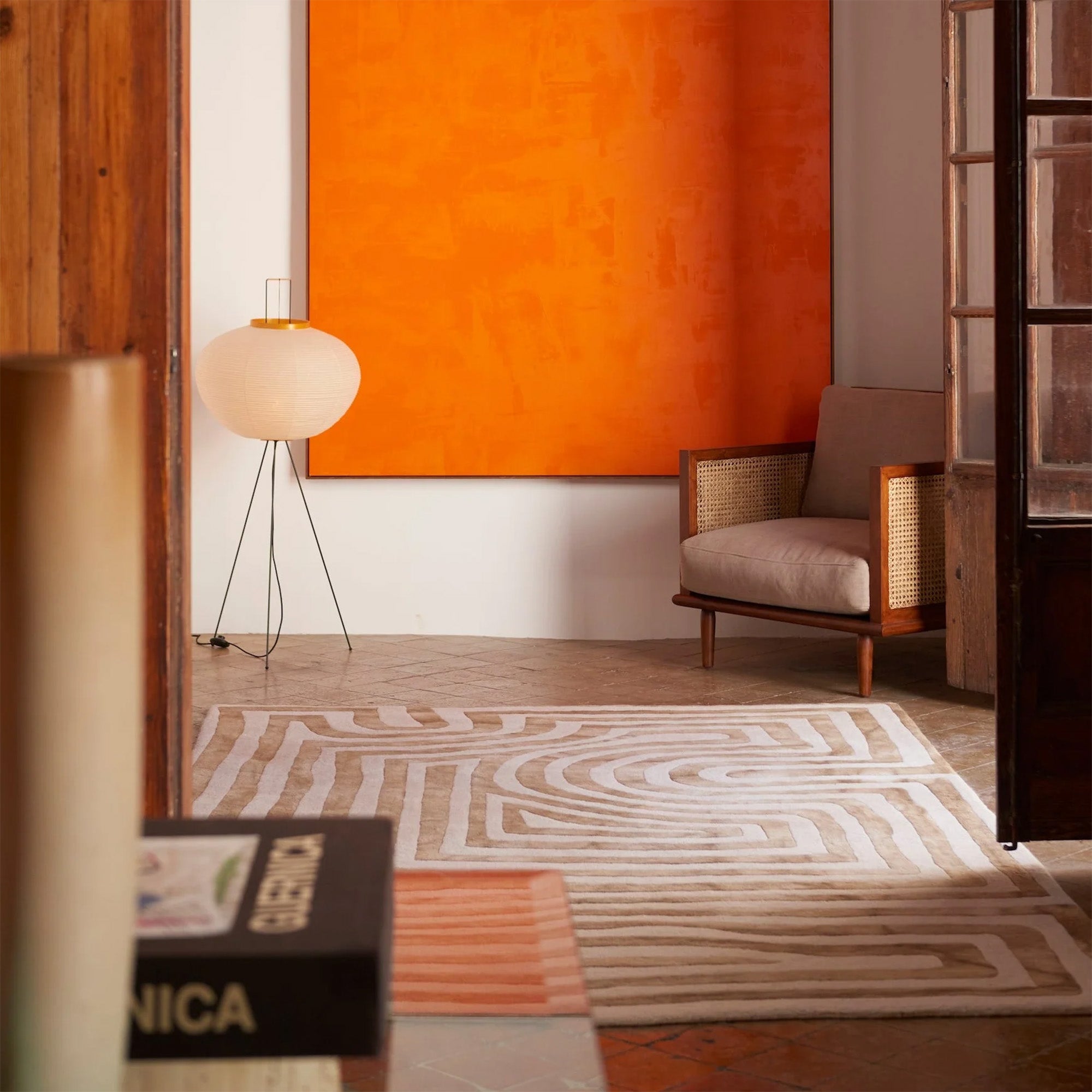 Psychadelic Labyrinth Dip Dye Rug 118 x 158